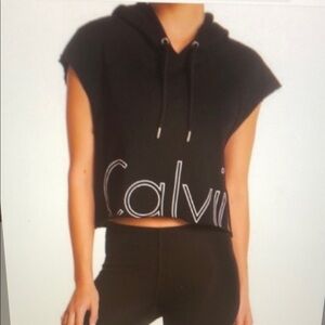 CK cropped hoodie
